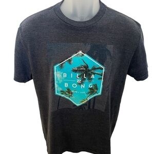 BILLABONG Surf Palm Trees Tee Shirt Men M Medium Core Fit